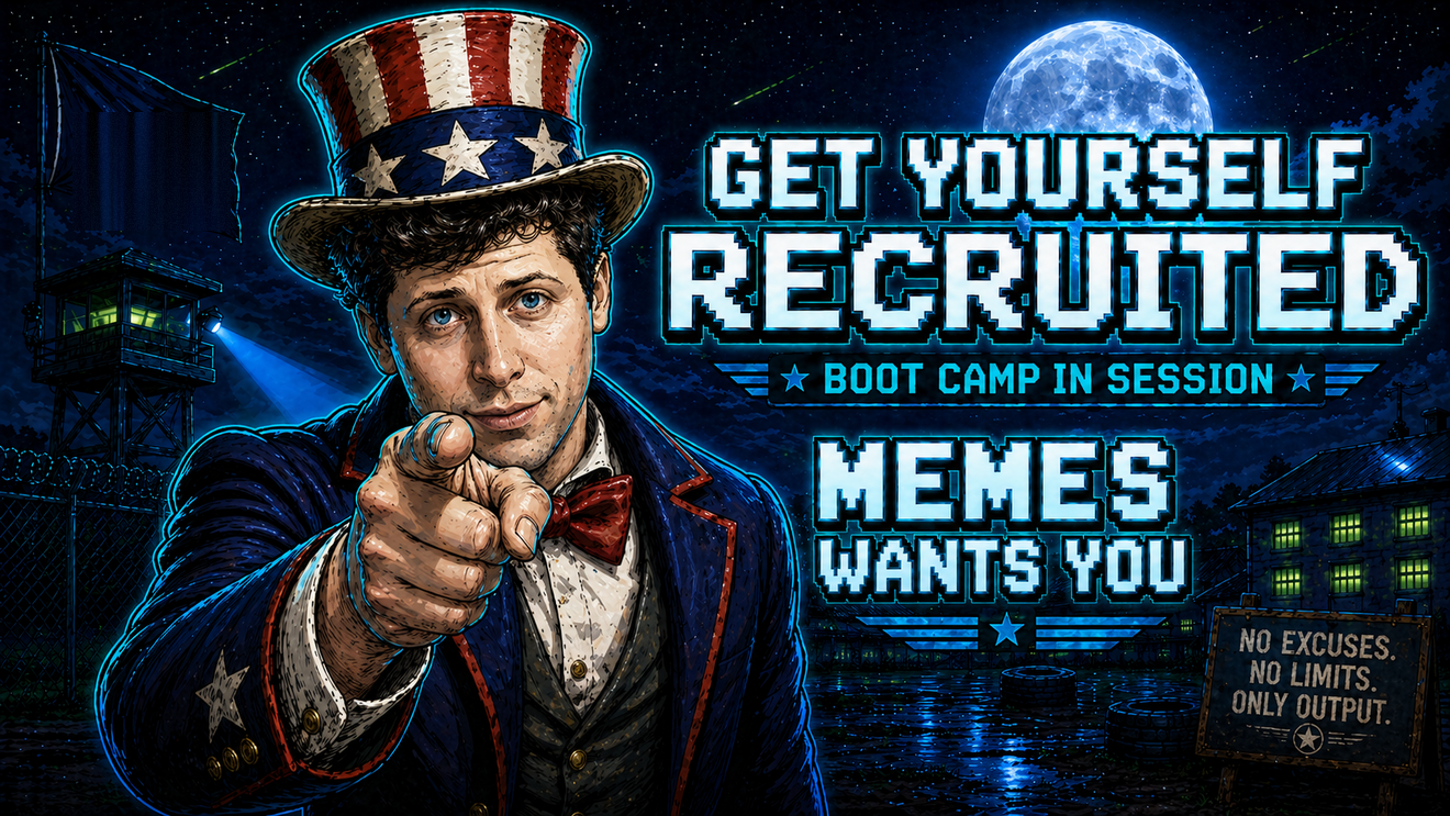 Uncle Sam recruiter pointing at viewer — Get Yourself Recruited · Memes Wants You